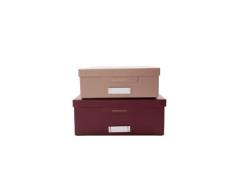 House Doctor - Keep Storage 2pcs. Bordeaux/Rosa