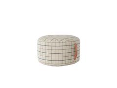 OYOY Living Design - Grid Pouf Large Offwhite