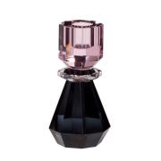 Hübsch - Gem Candlestick Medium Pink/Smoked