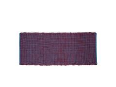 Hübsch - Kawa Runner 80x200 Burgundy/Blue