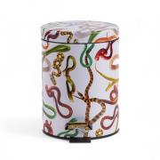 Seletti - Snakes Toiletpaper Home Dustbin Ø20,5xH27,5 Hvid/Multicolor