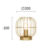 Zenith bordlampe i burform, guld