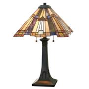 Inglenook bordlampe, farverigt glas