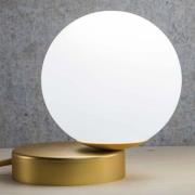 Bordlampe Lumi rund guld satineret