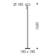 OLIGO Glance LED-gulvlampe mat rød