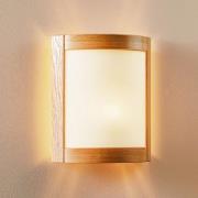 Væglampe Zanna i træ, højde 34 cm, lys eg