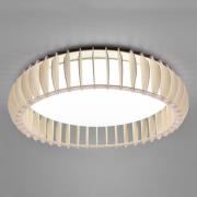 LED-loftlampe Monte, CCT, Ø 60 cm, lyst træ