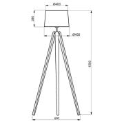 Aluminor Essence gulvlampe med tre ben, sort