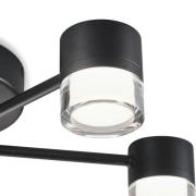 Helestra Kala LED-loftlampe, sort 7 lyskilder