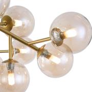 Maytoni Dallas loftlampe, 20 glaskugler, guld