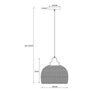 Mesh-pendel, enkeltlys, sort, Ø 28 cm