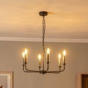 Lysekrone Ampli, sort/guld, 6 lyskilder