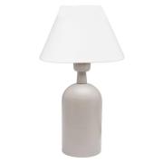 PR Home Riley bordlampe, stofskærm, beige/hvid