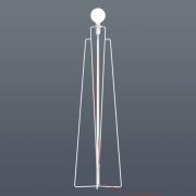 GRUPA Model M1 LED-gulvlampe hvid kabel rød