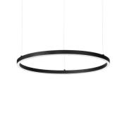 Ideal Lux LED-hængelampe Oracle Slim Ø 90 cm sort 3.000 K