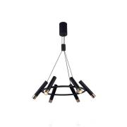 Elegance hængelampe, 6 lyskilder, sort