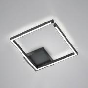 Yoko LED-loftslampe, op/ned, 40x40 cm, sort