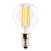 LED-dråbelampe Retro E14 4W 2.700 K Filament klar