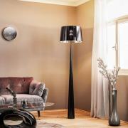 Gulvlampe Totem LS med krom-finish, sort