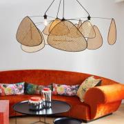 MARKET SET hængelampe Skærm XXL, 90 cm, natur, rattan