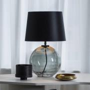 PR Home Jonna bordlampe Ø 25 cm røgglas/sort