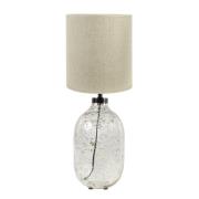 PR Home Groove bordlampe Ø 40cm glas/natur hør