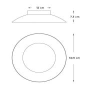 LED-loftslampe Foskal messing, Ø 34,5 cm