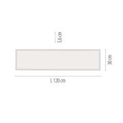 Q-FLAG LED-loftlampe, 120x30 cm, Smart Home