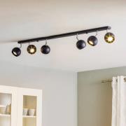 Loftspot Flame, sort, 6 lyskilder