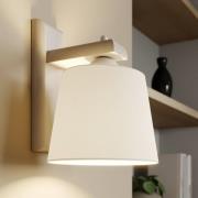 Væglampe Sweden med træstel, antik hvid