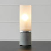 Bordlampe Molo, base i beton, frostet glas, højde 30 cm