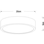 Unar LED-loftslampe, sort, Ø 20 cm