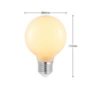 LED-pære E27 4 W G80 2.700 K dæmpes opal 3 stk