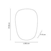 MARKET SET Væglampe Screen 70's, 40 cm høj, jute, tekstil