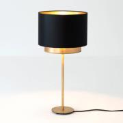 Mattia bordlampe, sort/guld chintz