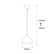 Tattoo 2394 hængelampe, Ø18cm, guld antik