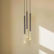 Euluna Thalassa pendel 3fl G9 sort/krom rund