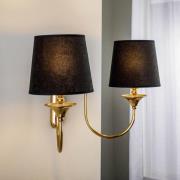 Væglampe Baranio med stofskærme, 2 lyskilder