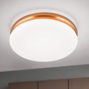 LED-loftlampe James med metalhus, kobber