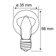 LED-pære E14 B35 5W 840 matt dæmpbar