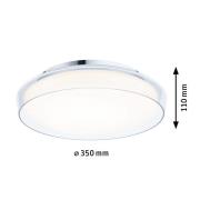 Paulmann Luena LED-loftslampe IP44 krom Ø35cm