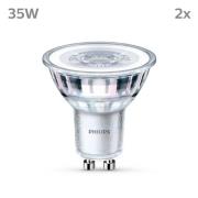 Philips LED-pære GU10 3,5 W 275lm 840 klar 36° 2