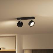 Philips Bracia LED-loftspot, 2 lyskilder, sort