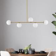 Gama loftlampe, 5 lyskilder, guld