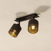Loftlampe Esteperra sort/guld 2 lyskilder