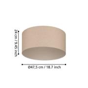 Feniglia loftlampe med hørskærm, natur