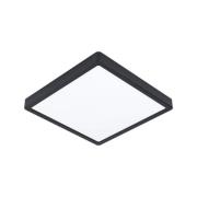 Fueva 5 LED-loftlampe IP44 840 sort 28,5x28,5