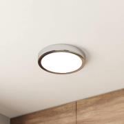 LED-loftslampe Fueva 5 IP44 3000K krom Ø21cm