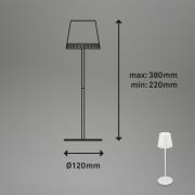 Kiki LED-bordlampe med genopladeligt batteri 3.000K, hvid