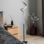 Lindby Kamia LED-gulvlampe, nikkel